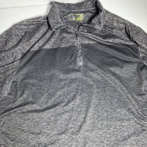 PGA Tour Men's Gray Half-Zip Polo